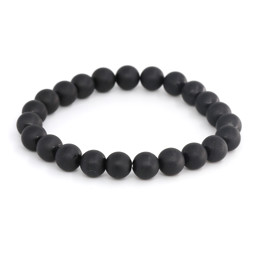 Zeige Details für Turmalin (Schörl) Kugeln  8mm Armband (matt) Bild von Turmalin (Schörl) Kugeln  8mm Armband (matt)