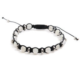 Zeige Details für Mondstein Kugeln 6mm mit Button Edelstahl Armband. (weiss, matt) Bild von Mondstein Kugeln 6mm mit Button Edelstahl Armband. (weiss, matt)