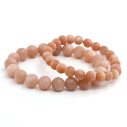 Zeige Details für Mondstein (peach) Kugeln Armband satiniert 20cm Bild von Mondstein (peach) Kugeln Armband satiniert 20cm