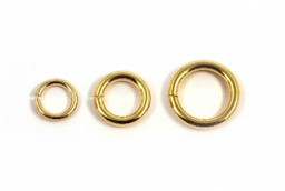 Vedere dettagli per Anelli di piegatura aperti in argento 925 placcato oro Immagine di Anelli di piegatura aperti in argento 925 placcato oro