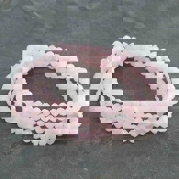 Vedere dettagli per Quarzo rosa sfaccettato. Bracciale rondelle 6 mm Immagine di Quarzo rosa sfaccettato. Bracciale rondelle 6 mm