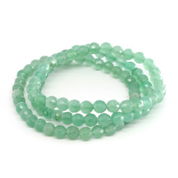 Vedere dettagli per Avventurina sfaccettata. Perline tonde 6 mm Bracciale Immagine di Avventurina sfaccettata. Perline tonde 6 mm Bracciale