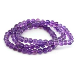 Vedere dettagli per Perline tonde di ametista 6 mm extra bracciale Immagine di Perline tonde di ametista 6 mm extra bracciale