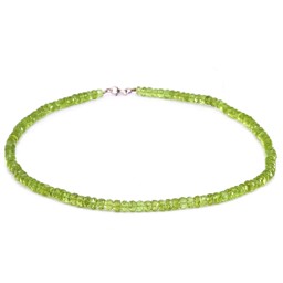 Vedere dettagli per Peridoto sfaccettato. Rondelle 5,5-6 mm TOP collana con chiusura in argento Immagine di Peridoto sfaccettato. Rondelle 5,5-6 mm TOP collana con chiusura in argento