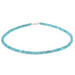 Vedere dettagli per Apatite sfaccettata. Collana di rondelle da 5 mm con chiusura in argento, extra Immagine di Apatite sfaccettata. Collana di rondelle da 5 mm con chiusura in argento, extra