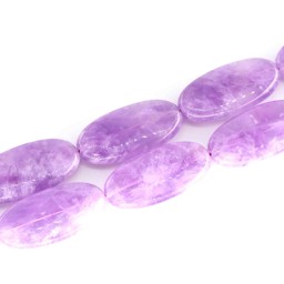 Vedere dettagli per Ametista ovale piatta 20x40 mm (lavanda) Immagine di Ametista ovale piatta 20x40 mm (lavanda)