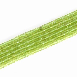 Vedere dettagli per Peridoto sfaccettato. Rondelle 4 mm filo Extra Immagine di Peridoto sfaccettato. Rondelle 4 mm filo Extra