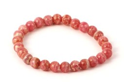 Zeige Details für Rhodochrosit Kugeln 10mm Armband TOP Bild von Rhodochrosit Kugeln 10mm Armband TOP