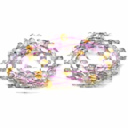 Vedere dettagli per Bracciale di perline tonde di ametrino Immagine di Bracciale di perline tonde di ametrino