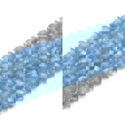Vedere dettagli per Filo di perline tonde di Acquamarina  Immagine di Filo di perline tonde di Acquamarina