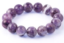 Image de Amethyst Barock Kugel 12 & 14mm Armband