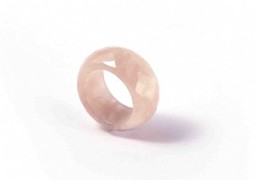 Immagine di Rosenquarz Ring facettiert 14mm