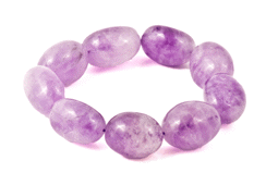 Vedere dettagli per Bracciale di nuggets di ametista 15x24mm (lavanda)  Immagine di Bracciale di nuggets di ametista 15x24mm (lavanda)