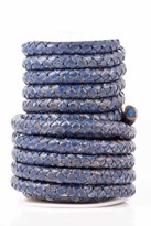 Image de Lederband geflochten 8mm dunkelblau antik, auf 5m-Rolle