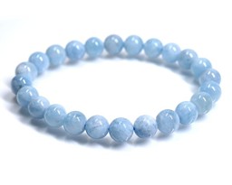 Bild von Aquamarin Kugeln  8mm Armband