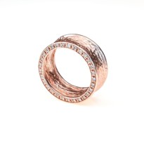 Immagine di Ringe Orbit mit CZ 9mm, Silber rosévergoldet
