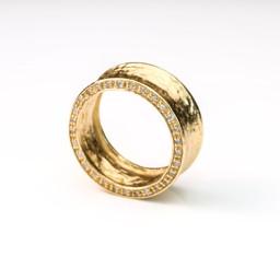 Zeige Details für Ring "Orbit" mit CZ, 9mm, 925 Silber vergoldet Bild von Ring "Orbit" mit CZ, 9mm, 925 Silber vergoldet