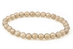 Vedere dettagli per Agata sfaccettata. Perline tonde 6mm bracciale grigio Immagine di Agata sfaccettata. Perline tonde 6mm bracciale grigio