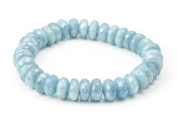 Vedere dettagli per Acquamarina sfaccettata. Bracciale rondelle 10 mm Immagine di Acquamarina sfaccettata. Bracciale rondelle 10 mm