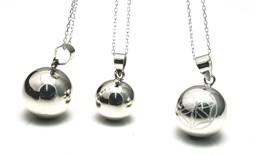 Vedere dettagli per Ciondolo a forma di perlina tonda, argento 925  Immagine di Ciondolo a forma di perlina tonda, argento 925