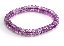 Vedere dettagli per Ametista sfaccettata. Bracciale a rondelle 8 mm  Immagine di Ametista sfaccettata. Bracciale a rondelle 8 mm