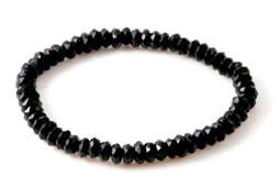 Vedere dettagli per Onice sfaccettata. Bracciale di rondelle da 6 mm Immagine di Onice sfaccettata. Bracciale di rondelle da 6 mm