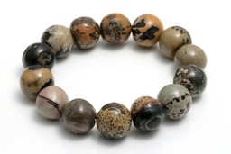 Vedere dettagli per Bracciale con perline artistiche di diaspro 14 mm Immagine di Bracciale con perline artistiche di diaspro 14 mm