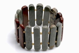 Vedere dettagli per Bracciale diaspro artistico rosa rettangolo 40 mm Immagine di Bracciale diaspro artistico rosa rettangolo 40 mm