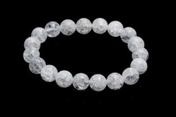 Vedere dettagli per Bracciale in Cristallo di rocca iridescente 10mm Immagine di Bracciale in Cristallo di rocca iridescente 10mm