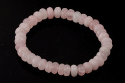 Vedere dettagli per Bracciale con quarzo rosa da 8 mm Immagine di Bracciale con quarzo rosa da 8 mm