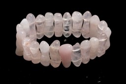 Vedere dettagli per Bracciale in selce di quarzo rosa Immagine di Bracciale in selce di quarzo rosa