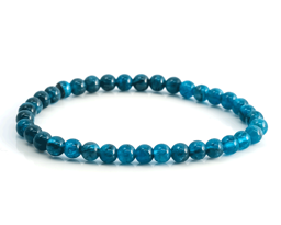 Vedere dettagli per Bracciale di perline blu di Apatite da 5,5 mm Immagine di Bracciale di perline blu di Apatite da 5,5 mm
