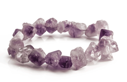 Vedere dettagli per Bracciale in ametista grezza 10-20 mm Immagine di Bracciale in ametista grezza 10-20 mm