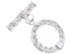 Zeige Details für Verschluss Toggle verziert 20mm, Silber geschwärzt Bild von Verschluss Toggle verziert 20mm, Silber geschwärzt