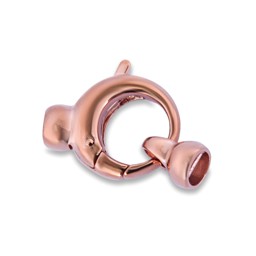 Zeige Details für Verschluss Karabiner Rund 14mm, Silber rosévergoldet  Bild von Verschluss Karabiner Rund 14mm, Silber rosévergoldet