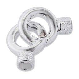 Zeige Details für Verschluss "C-Large" 18mm mit verz. Kappe, Silber 925 Bild von Verschluss "C-Large" 18mm mit verz. Kappe, Silber 925