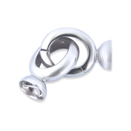 Vedere dettagli per Chiusura a clip ovale 14x16 mm, argento 925 Immagine di Chiusura a clip ovale 14x16 mm, argento 925