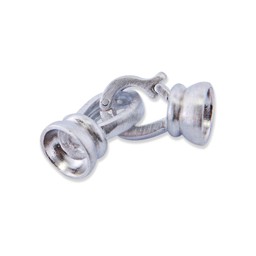 Vedere dettagli per Chiusura a clip 13x7 mm, argento 925 satinato Immagine di Chiusura a clip 13x7 mm, argento 925 satinato