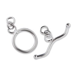 Zeige Details für Verschluss Toggle Rund 13mm, Silber 925 Bild von Verschluss Toggle Rund 13mm, Silber 925