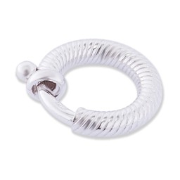 Zeige Details für Federring Maxi  18mm gezopft, Silber 925  Bild von Federring Maxi  18mm gezopft, Silber 925