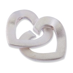 Zeige Details für Verschluss "C" Herz 15mm, Silber 925 matt-glanz Bild von Verschluss "C" Herz 15mm, Silber 925 matt-glanz