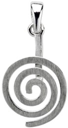 Bild von Pi-Scheiben Halter "Spirale" 20mm Silber 925 matt