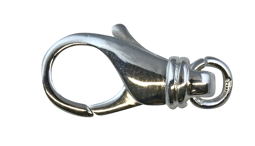 Bild von Verschluss Karabiner 20mm mit Ring, Silber 925 