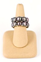 Bild von Perlen Ringe 2-reihig mit Silberkugeln