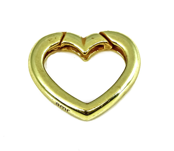 Bild von Collierverkürzer Herzform 18mm, Silber vergoldet