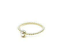 Bild von Perlen Cab. 5mm "34 Beads" Ring, Silber vergoldet