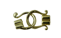 Bild von Harfe Verschluss 15mm "Zweier", Silber vergoldet