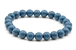 Bild von Koralle blau Kugeln  8mm Armband (gefärbt, nicht geschützt)