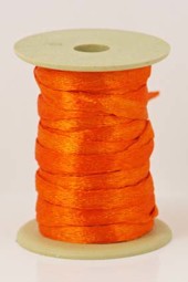 Bild von Band Seide flach 4mm orange, auf 10m Rolle