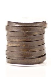 Bild von Lederband flach 7mm braun antik, 10m Rolle